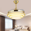 42 Inch 70W gold Designers lighting crystal ceiling lights with fan